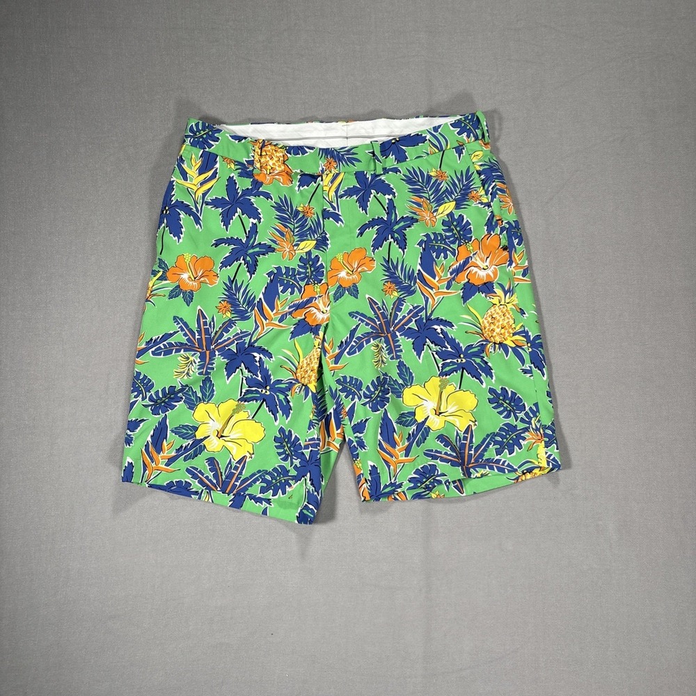 RLX Ralph Lauren Shorts Mens 36 Floral Hawaiian Performance Golf Preppy